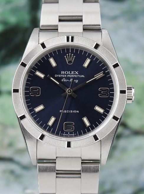 (image for) LIKE NEW UNPOLISHED ROLEX MEN SIZE STAINLESS STEEL OYSTER PERPETUAL AIRKING / 14010